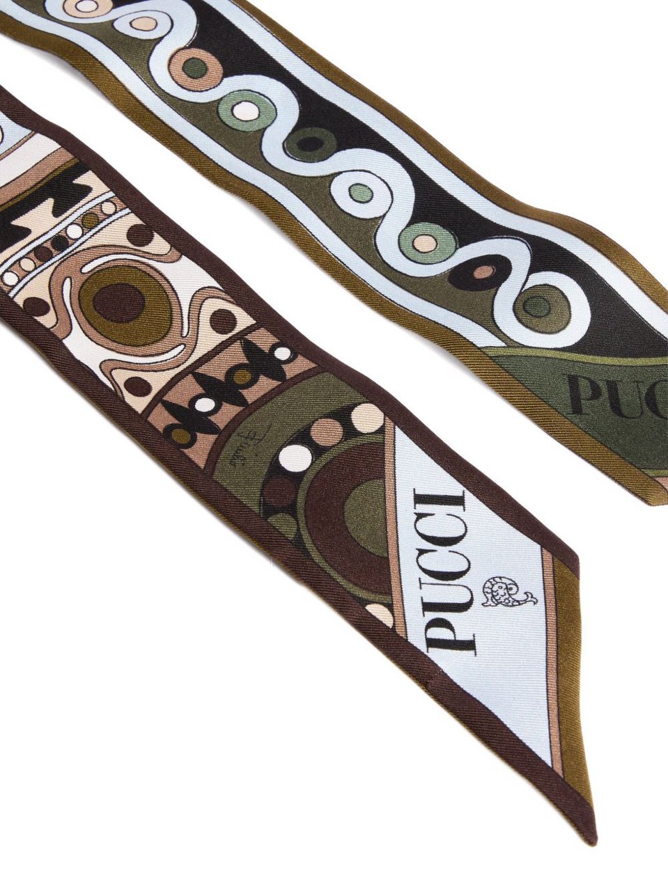 Emilio Pucci Scarfs Kaki Bruin