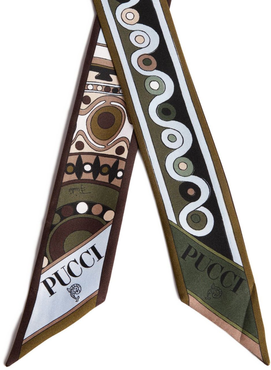 Emilio Pucci Scarfs Kaki Bruin