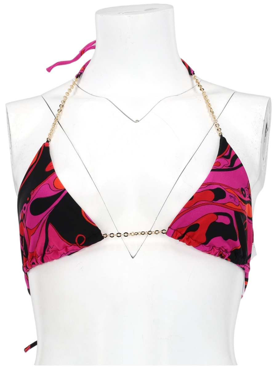 Emilio Pucci Vibrant Abstract Print Triangle Bikini Wit