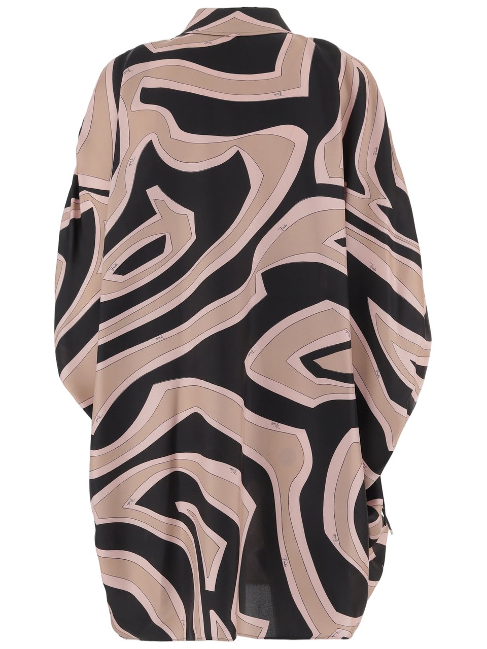 Emilio Pucci Silk Twill Dress with Abstract Labyrinth Print Roze