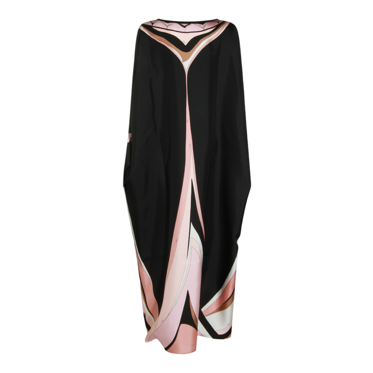 Emilio Pucci Geometric Pattern Maxi Dress With Flowing Silhouette Zwart