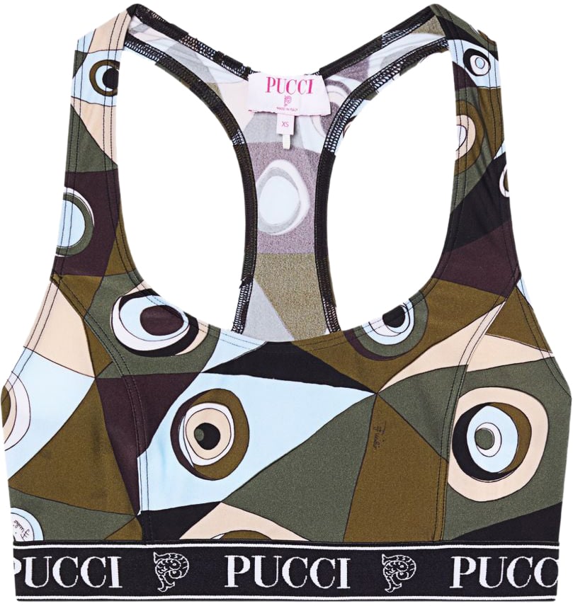Emilio Pucci Top Kaki Bruin