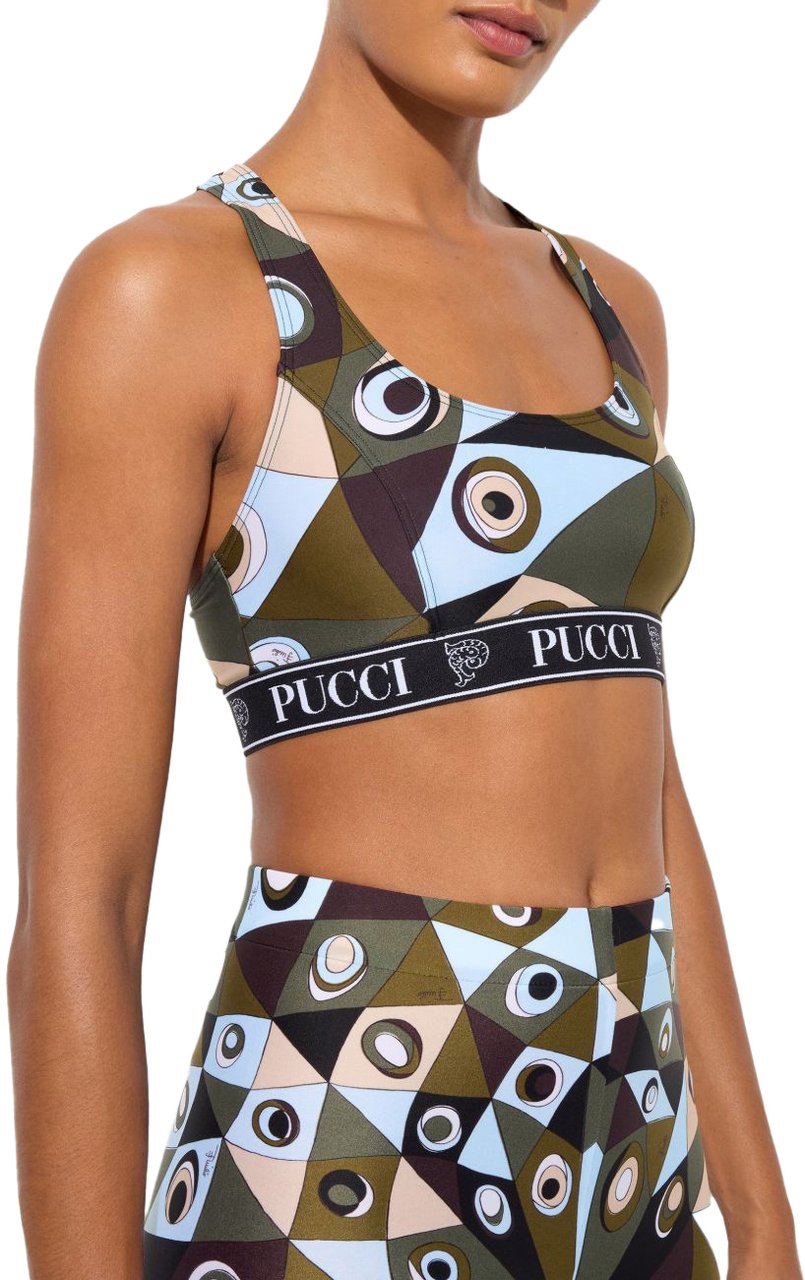 Emilio Pucci Top Kaki Bruin