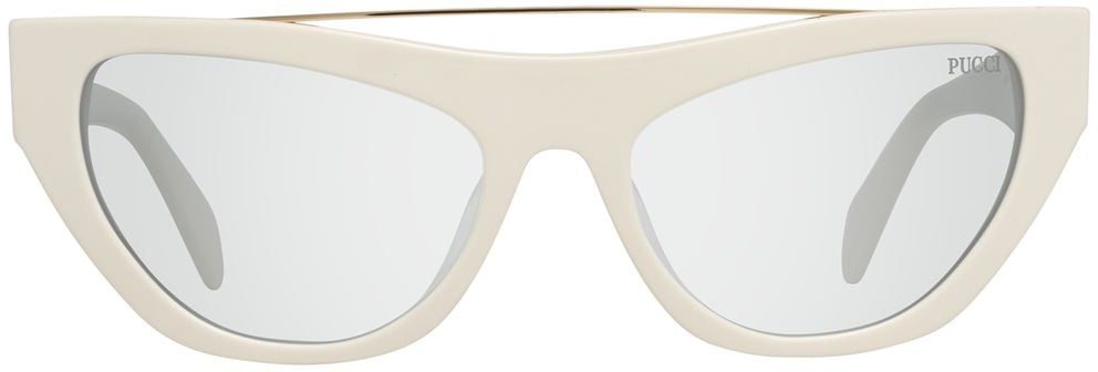 Emilio Pucci White Metal Sunglasses Wit