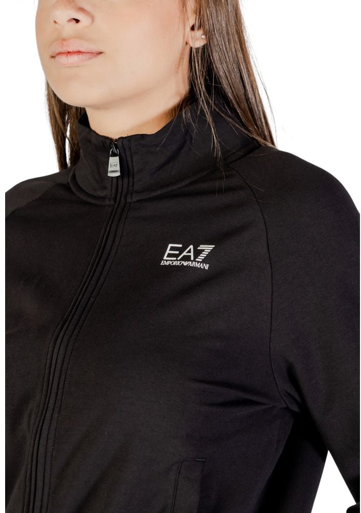 Emporio Armani EA7 Emporio Armani Black Cotton Tracksuit Zwart