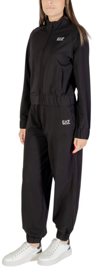 Emporio Armani EA7 Emporio Armani Black Cotton Tracksuit Zwart