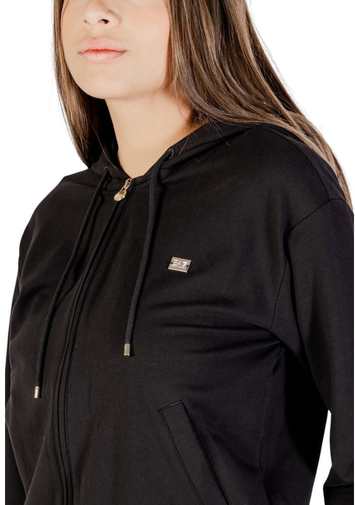Emporio Armani EA7 Emporio Armani Black Cotton Tracksuit Zwart