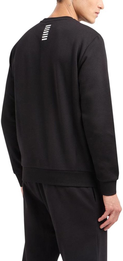 Emporio Armani EA7 Emporio Armani Black Cotton Sweatshirt Zwart