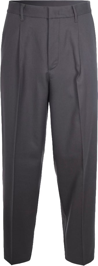 Emporio Armani Kambaba Virgin Wool Trousers Grijs