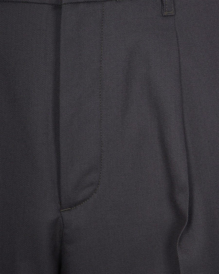 Emporio Armani Kambaba Virgin Wool Trousers Grijs