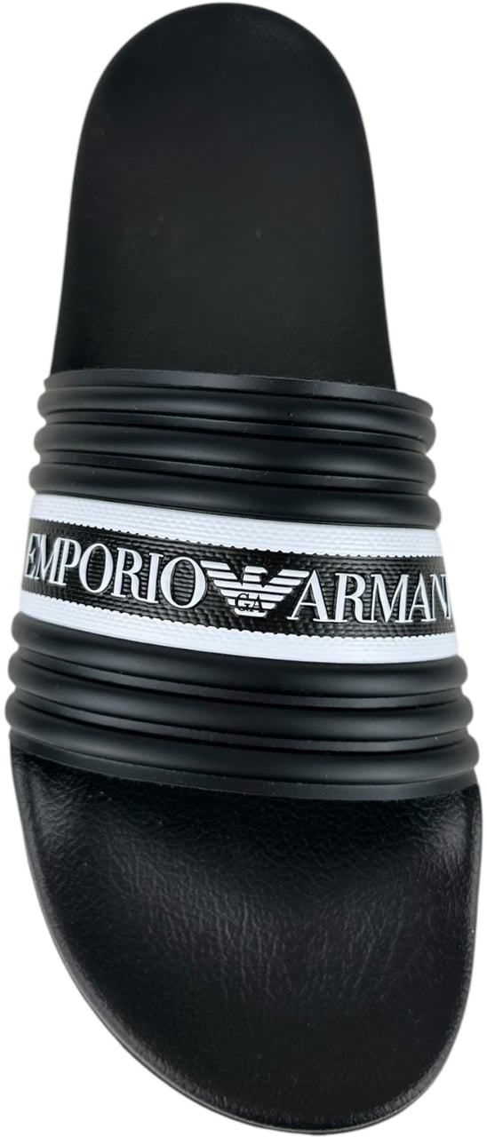 Emporio Armani Heren Slipper Zwart