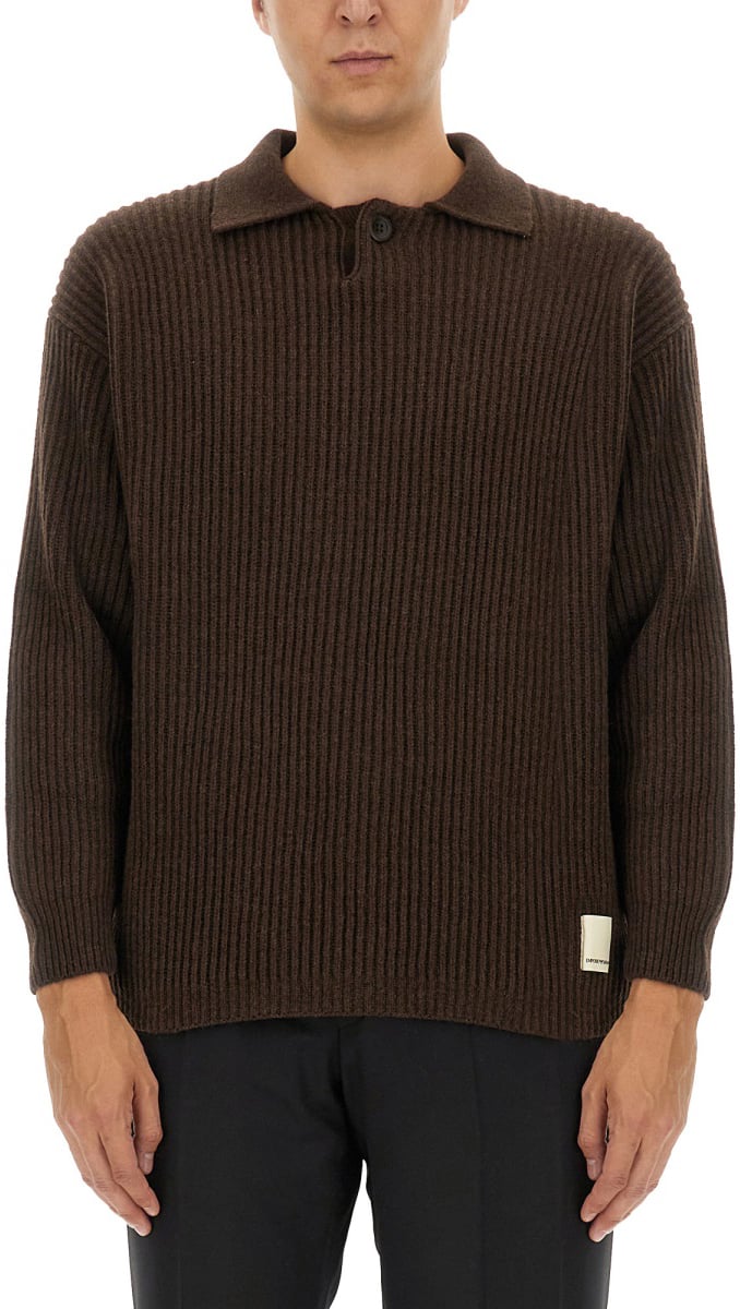 Emporio Armani WOOL JERSEY. Bruin