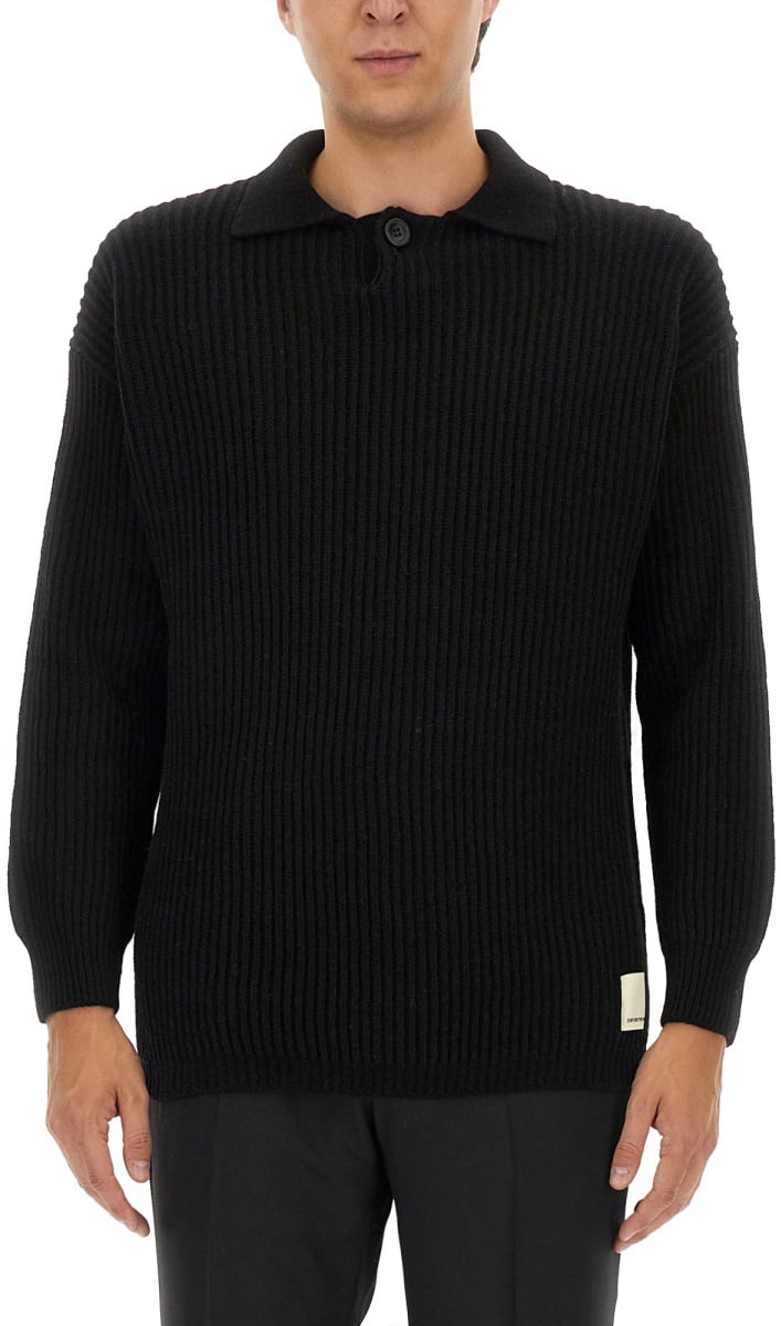 Emporio Armani WOOL JERSEY. Zwart