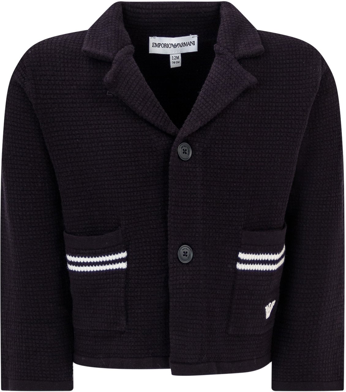 Emporio Armani Giacca in Maglia Blauw