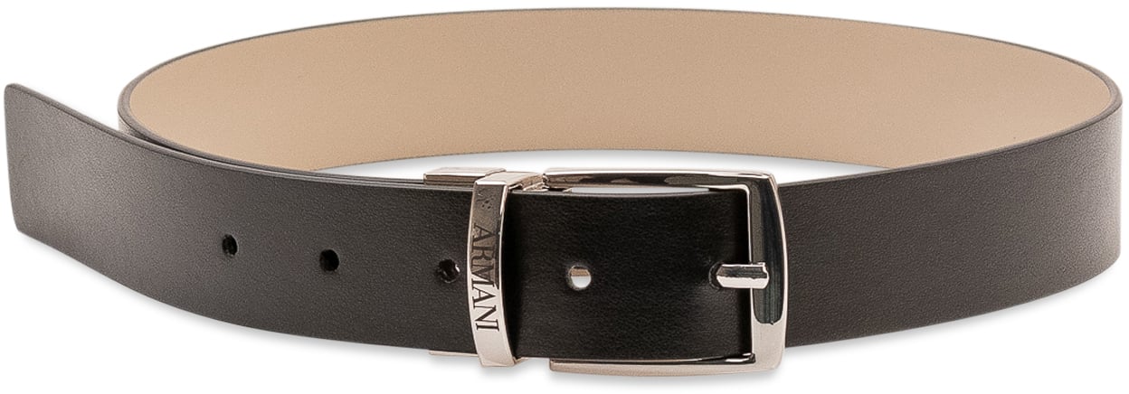 Emporio Armani Cintura con Fibbia in Metallo Bruin