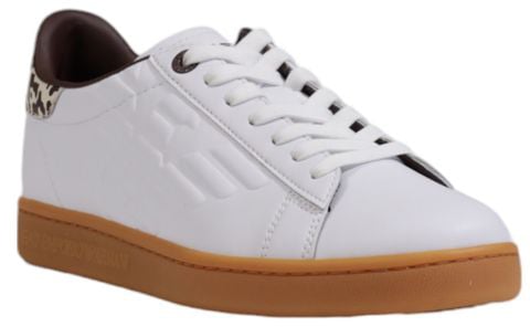 Emporio Armani EA7 Emporio Armani Beige Leather Low Top Sneakers Beige
