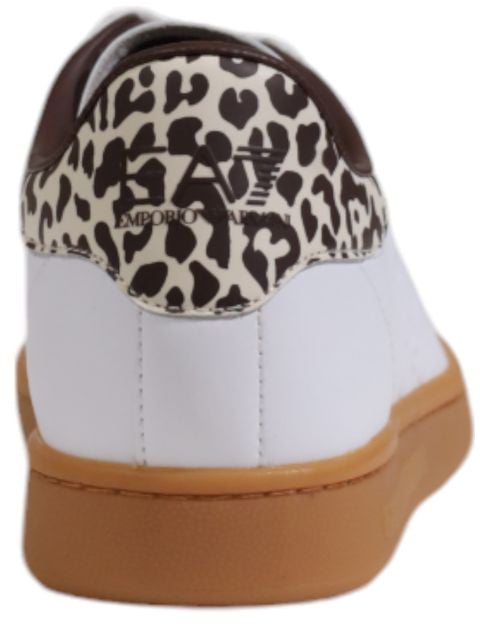Emporio Armani EA7 Emporio Armani Beige Leather Low Top Sneakers Beige
