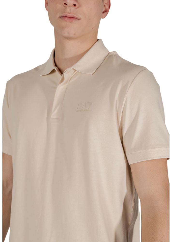 Emporio Armani EA7 Emporio Armani Beige Cotton Polo Shirt Beige