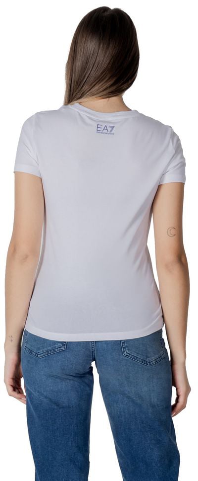 Emporio Armani EA7 Emporio Armani White Cotton T-Shirt Wit