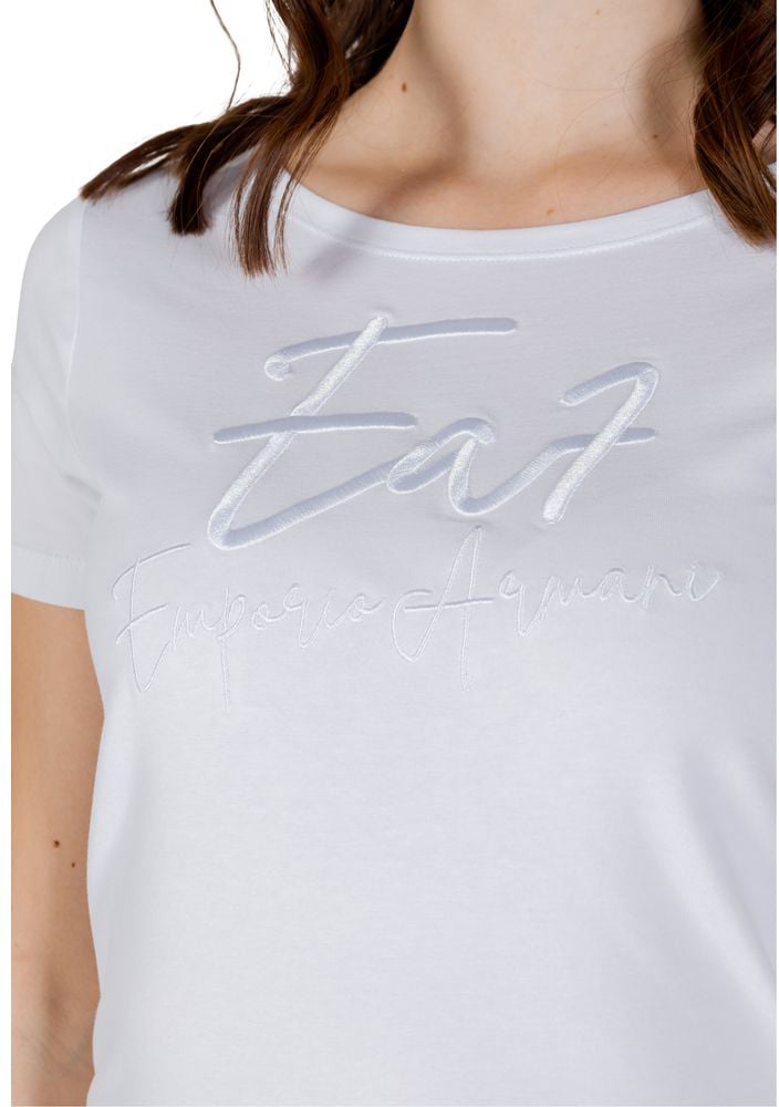 Emporio Armani EA7 Emporio Armani White Cotton T-Shirt Wit