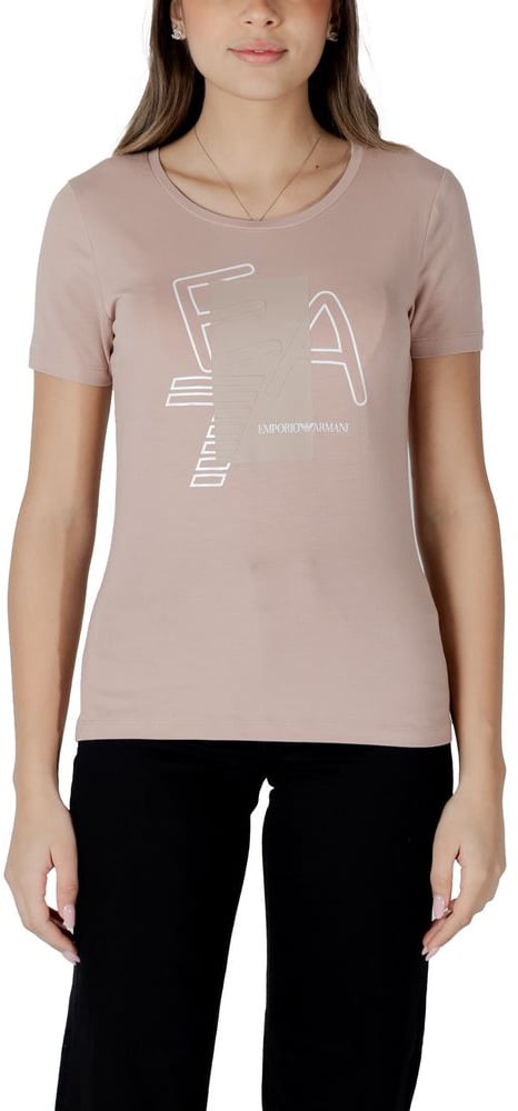 Emporio Armani EA7 Emporio Armani Pink Cotton T-Shirt Roze