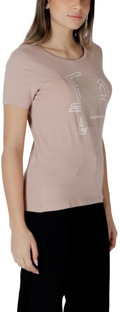 Emporio Armani EA7 Emporio Armani Pink Cotton T-Shirt Roze