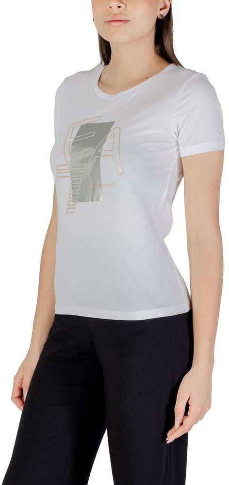 Emporio Armani EA7 Emporio Armani White Cotton T-Shirt Wit