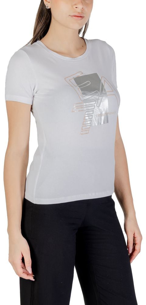 Emporio Armani EA7 Emporio Armani White Cotton T-Shirt Wit