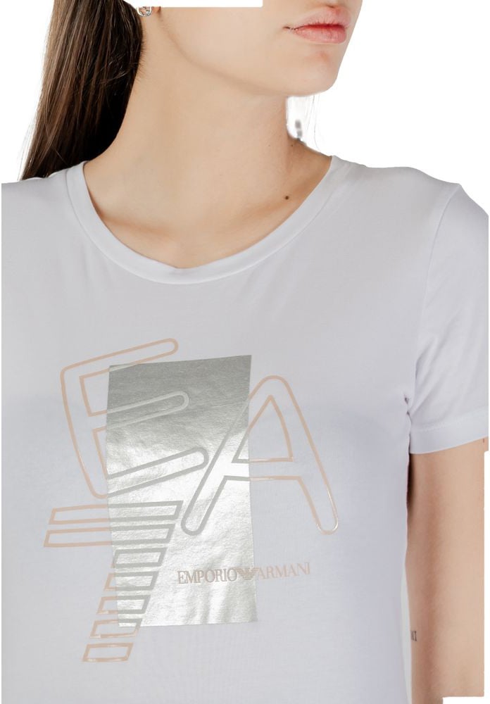 Emporio Armani EA7 Emporio Armani White Cotton T-Shirt Wit