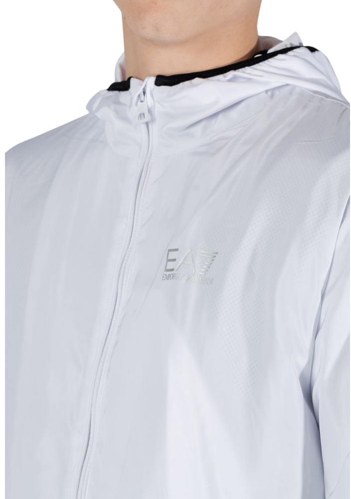 Emporio Armani EA7 Emporio Armani White Polyester Shell Jacket Wit