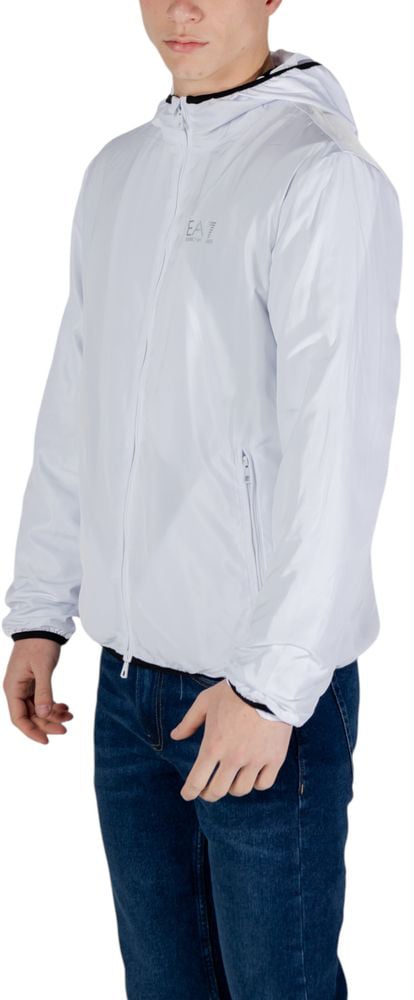 Emporio Armani EA7 Emporio Armani White Polyester Shell Jacket Wit