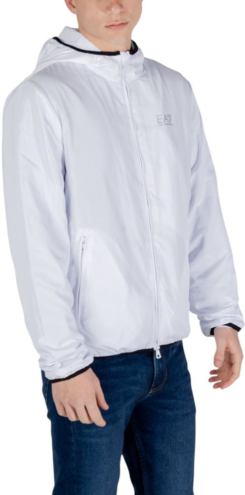Emporio Armani EA7 Emporio Armani White Polyester Shell Jacket Wit