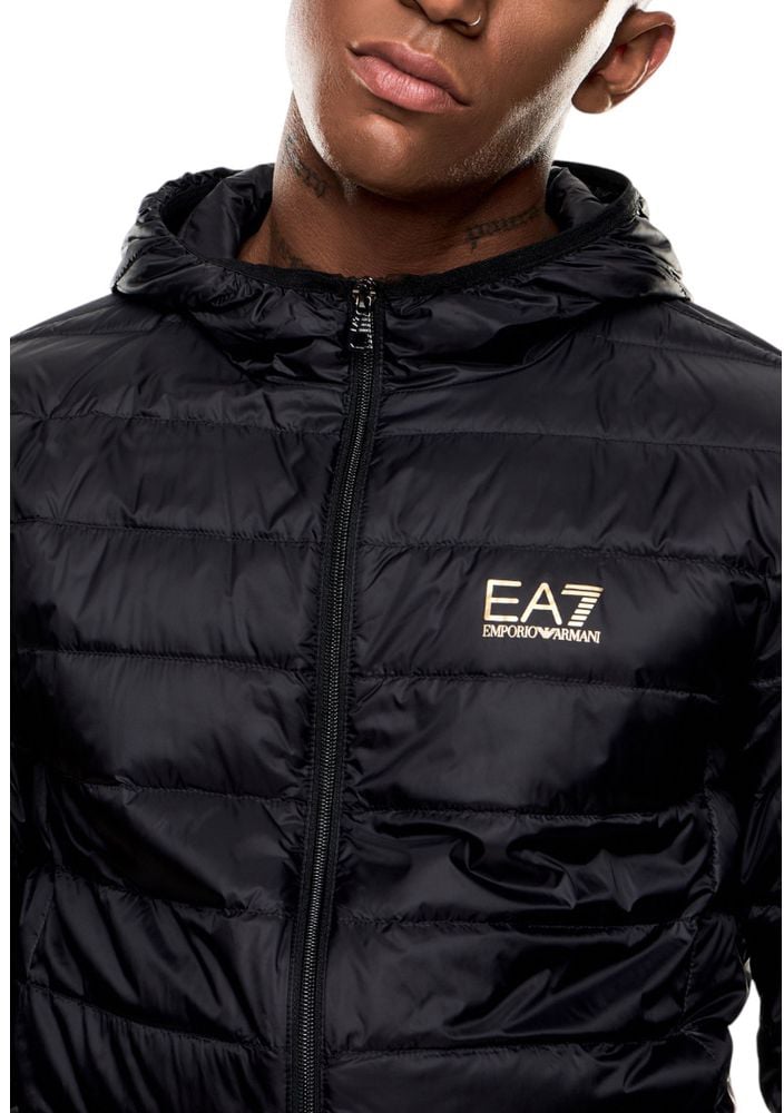 Emporio Armani EA7 Emporio Armani Bicolor Polyamide Full-Length Jacket Divers
