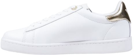 Emporio Armani EA7 Emporio Armani White Leather Low Top Sneakers Wit