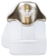 Emporio Armani EA7 Emporio Armani White Leather Low Top Sneakers Wit