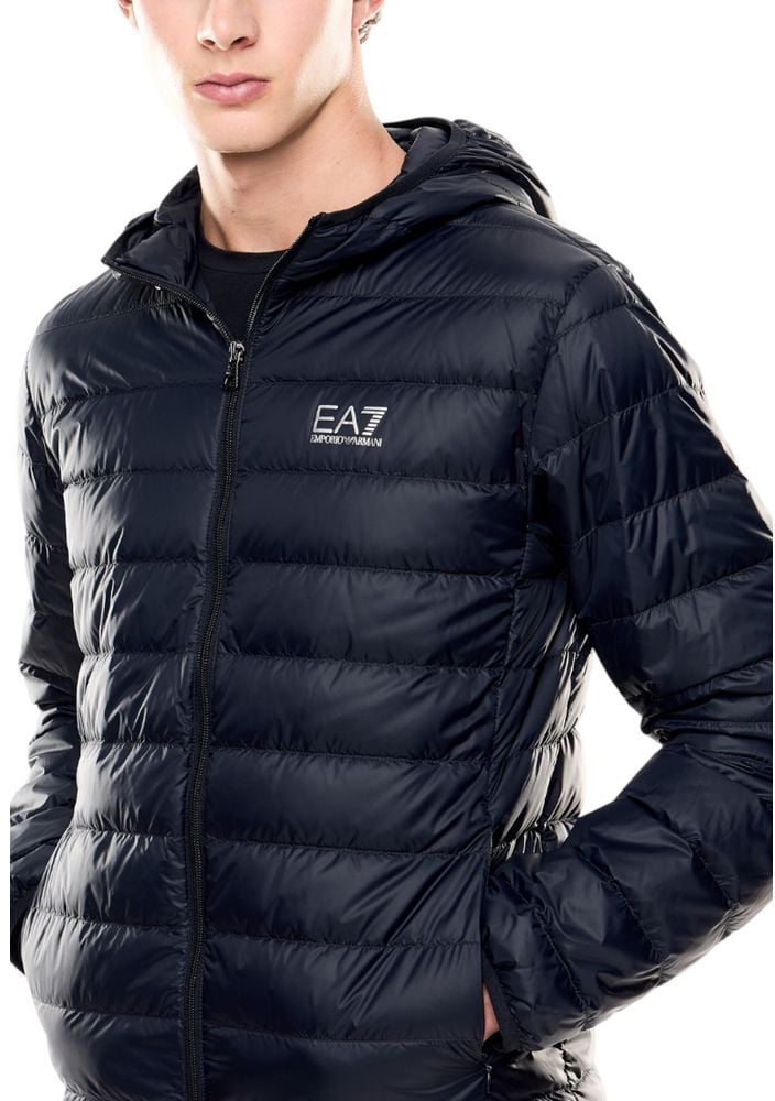 Emporio Armani EA7 Emporio Armani Blue Polyamide Shell Jacket Blauw
