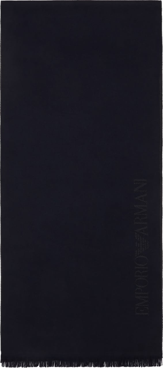 Emporio Armani Scarfs Blu Navyantracite Blauw