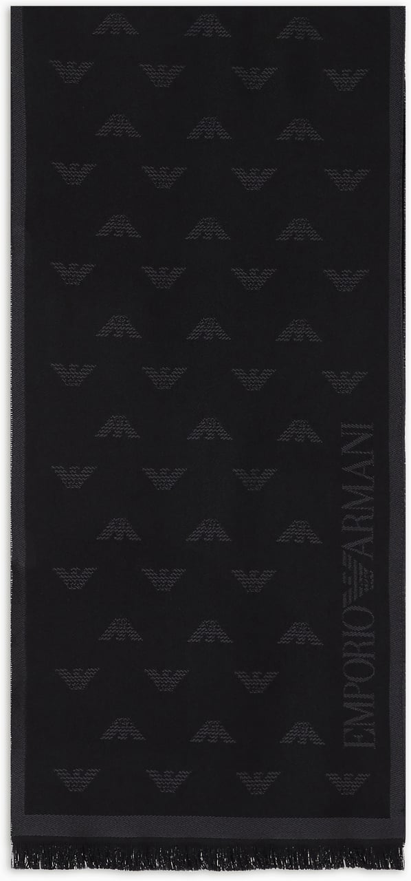 Emporio Armani Scarfs Anthracite Grijs