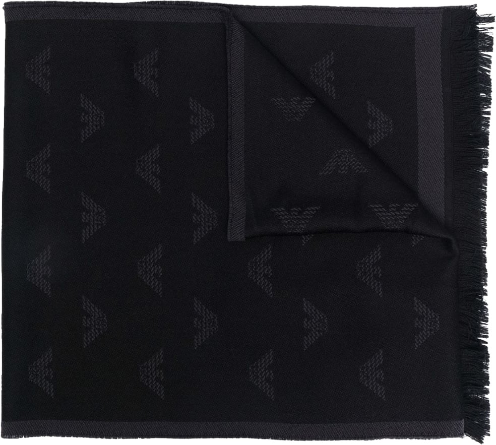 Emporio Armani Scarfs Dark Grey Donkergrijs