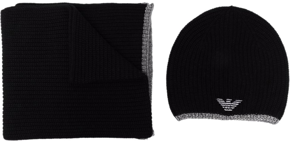 Emporio Armani Scarfs Black Zwart