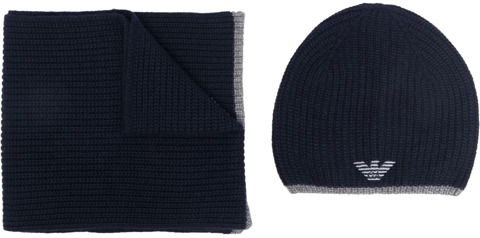 Emporio Armani Scarfs Blue Blauw