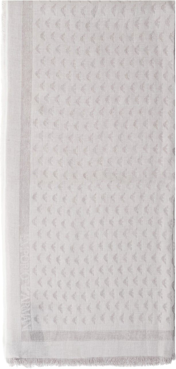 Emporio Armani Foulard con Motivo All Over Lichtgrijs