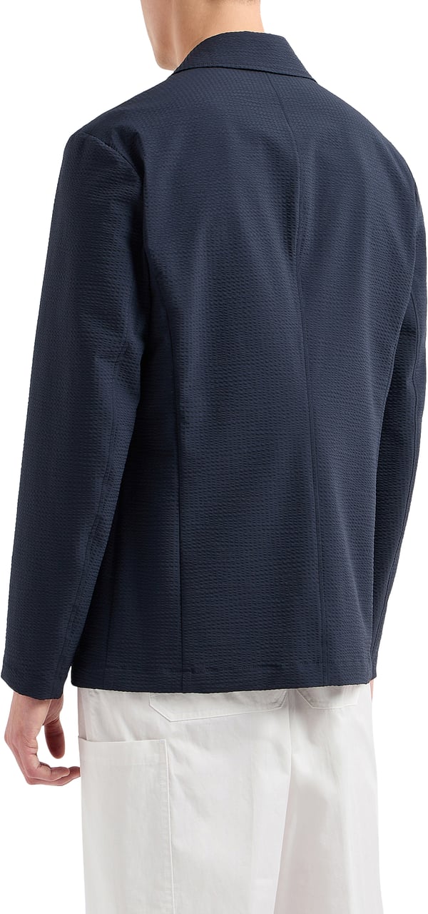 Emporio Armani Jackets Blue Navy Blauw