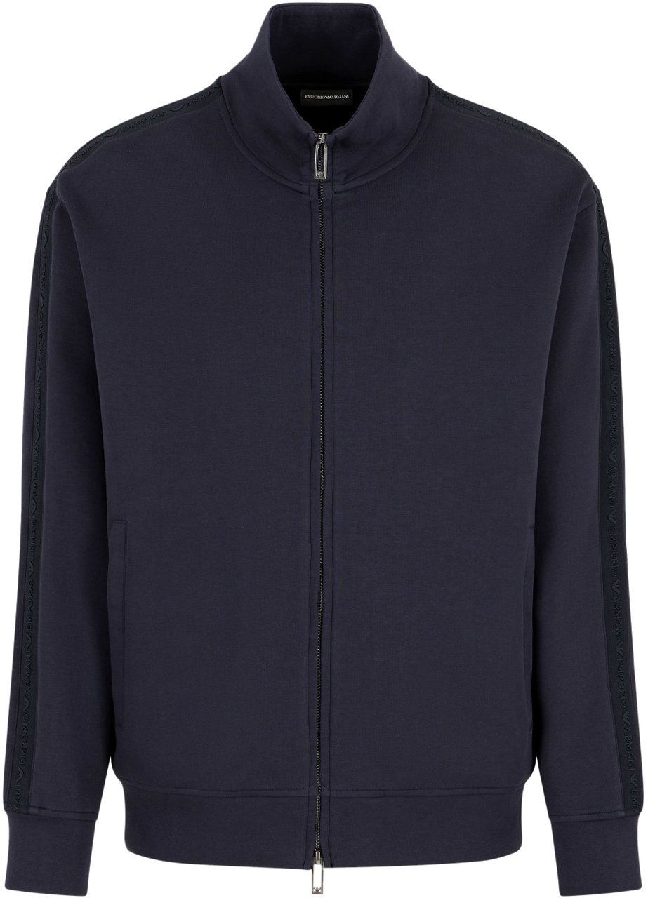 Emporio Armani Sweaters Blue Blauw