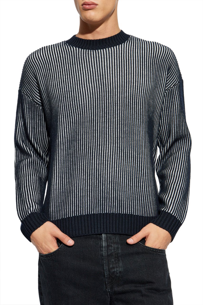 Emporio Armani Sweaters Blue Blauw