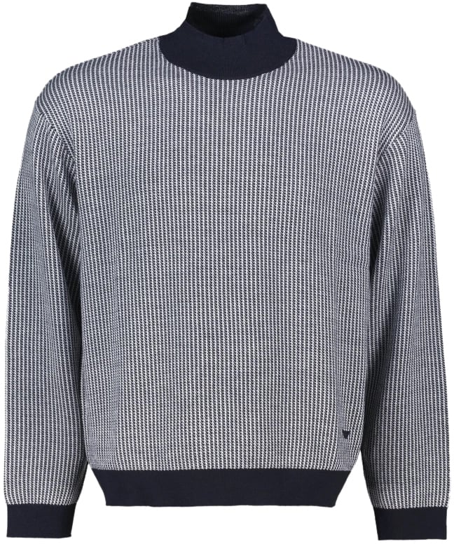 Emporio Armani Sweaters Blue Blauw