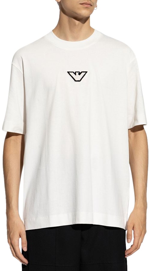 Emporio Armani T-Shirts And Polos Offwhite Eagle Wit