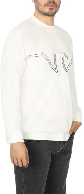 Emporio Armani Sweaters White Eagle Wit