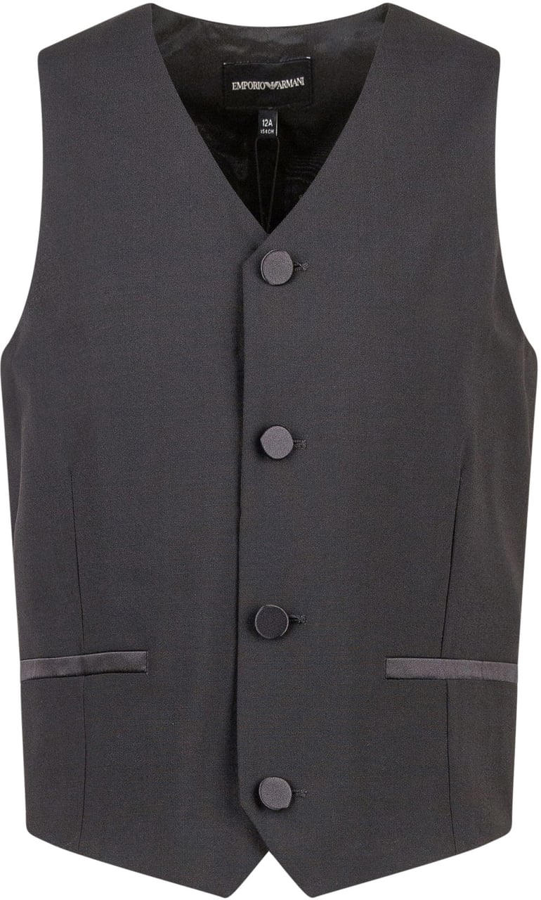 Emporio Armani Gilet con Bottoni Donkergrijs