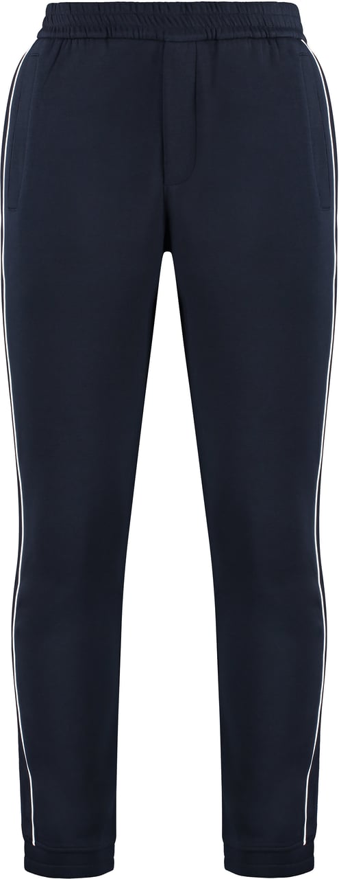 Emporio Armani Cotton track-pants Blauw